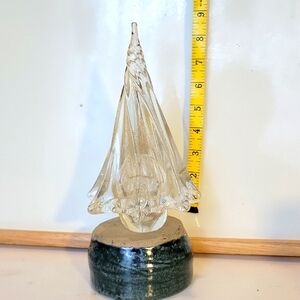 Clear Glass Tree Sculpture